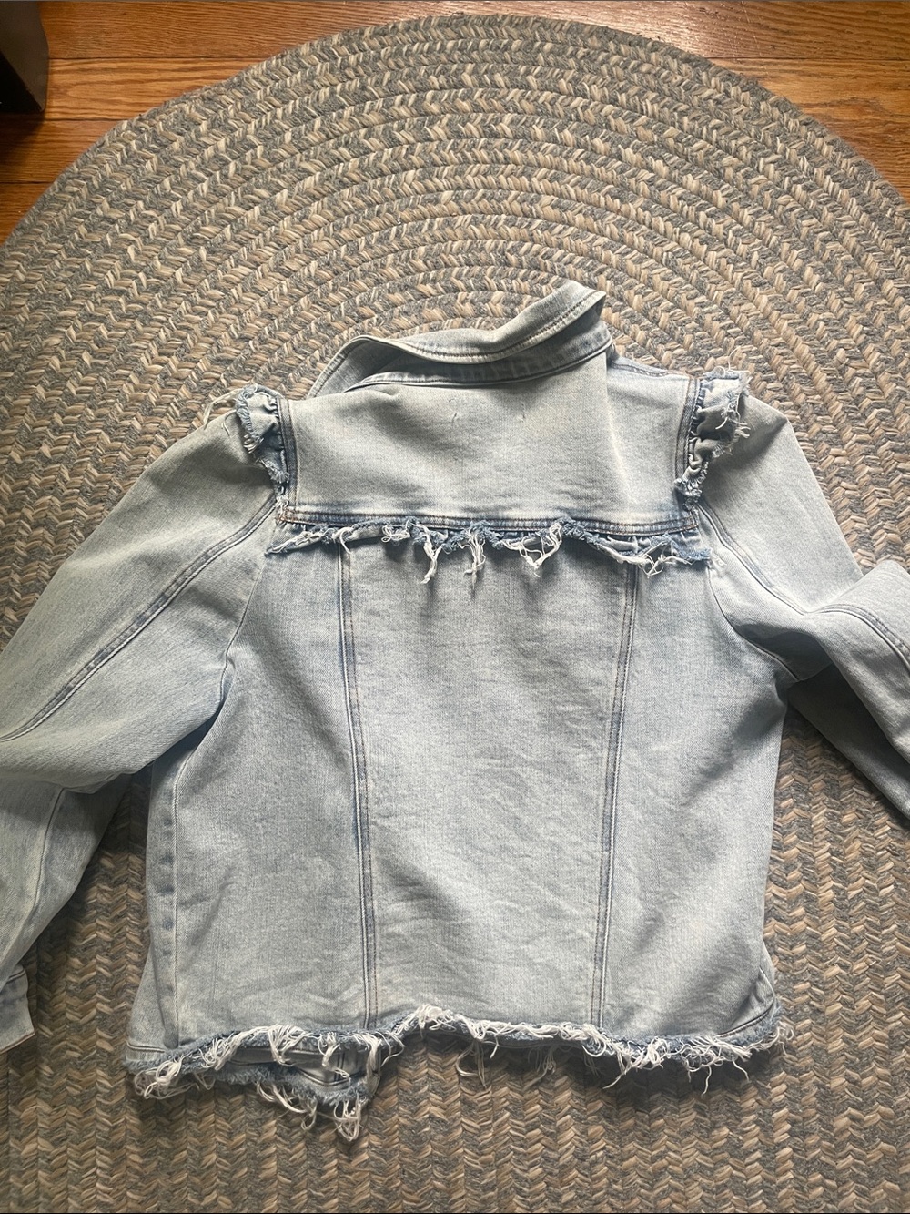 Generation Love Light Blue Ruffle-Shoulder Denim Jacket - Picture 5 of 5